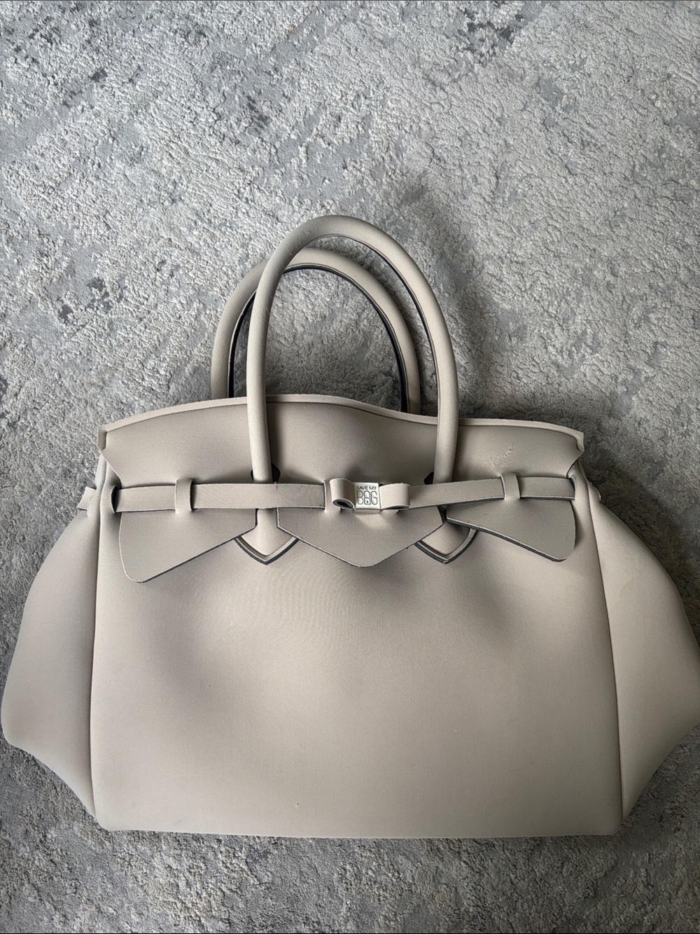 Save My Bag made in Italy Elegant Women's Satchel in Light Taupe